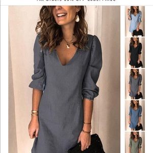 Cotton back zip gray v neck ladies small grey